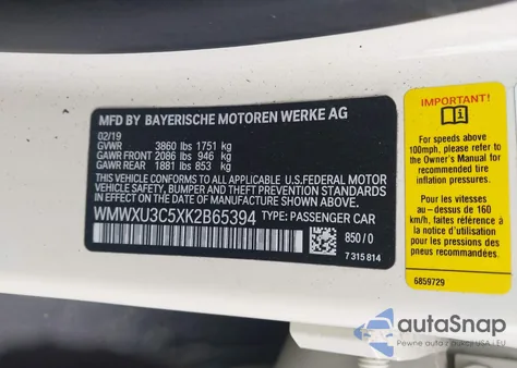 2019 Mini Hardtop Cooper S из США, поврежденный, VIN WMWXU3C5XK2B65394